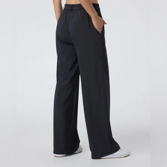 Vuori Black Wide-Leg Trousers - Picture 2 of 5